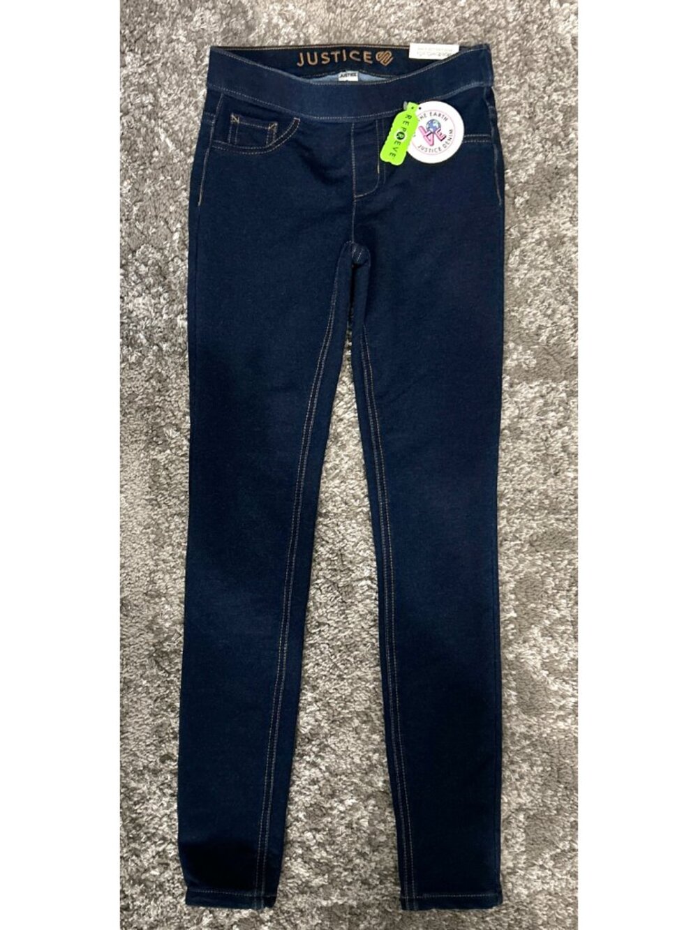 NWT Girls Justice 12S Denim Jeggings